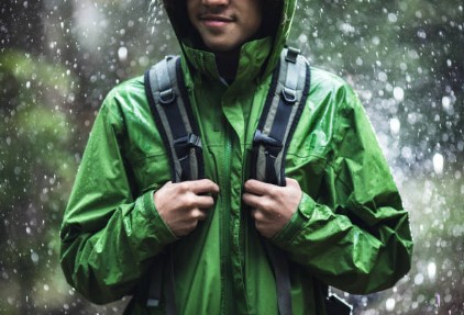 hiking rain