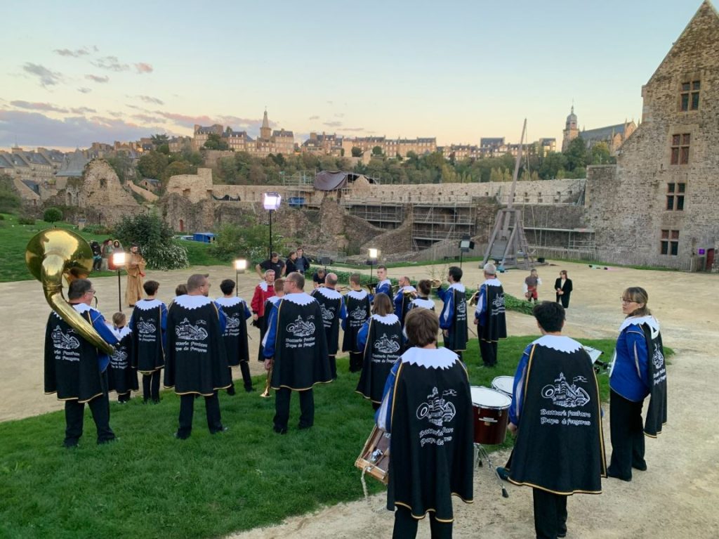 Brass band from Pays de Fougères rehearsing